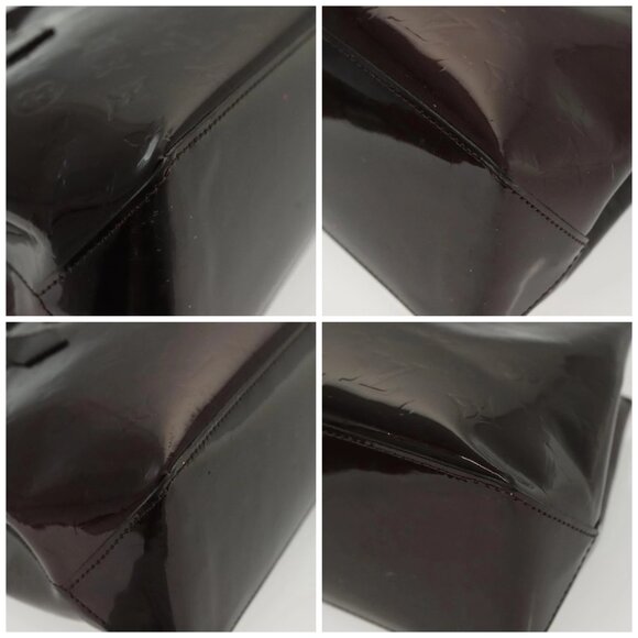 LOUIS VUITTON Monogram Vernis Wilshire PM Hand Bag Amarante - Picture 15 of 15